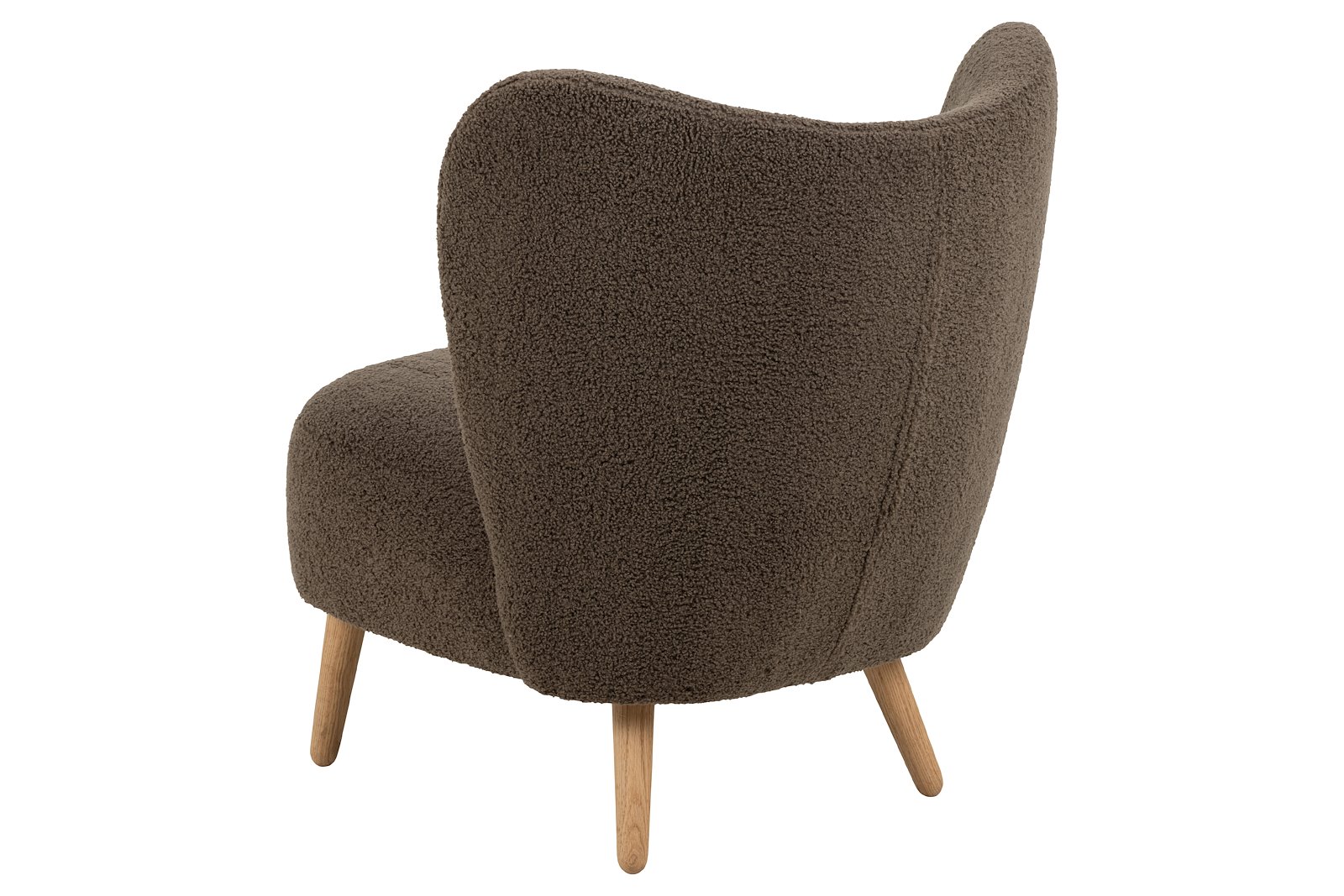 Elmont hvilestol Tekstil Orson 80 Brown med oljet eik ben. Pocket fjær