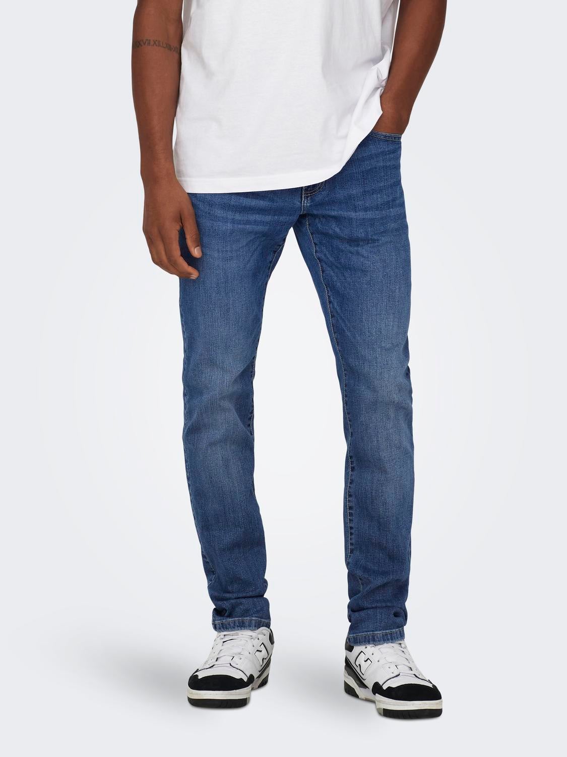 ONSWEFT Mittlere Taille Normal geschnitten Jeans Medium Blue Denim