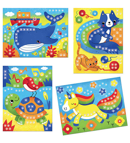 Quercetti Stecknadelmosaik - FantaColor Cards - Tiere - 180 Teil