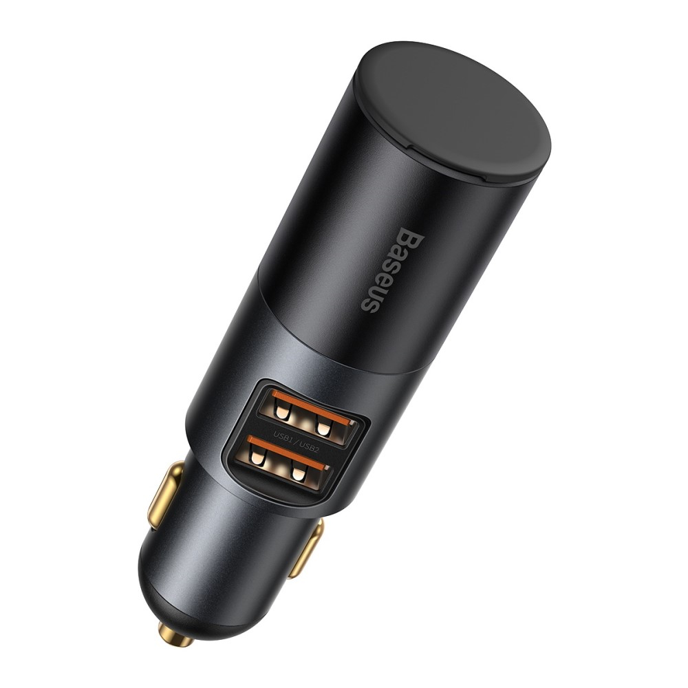 (120W) Dual USB A Auto KFZ Ladegerät mit Zigarettenanzünder PD / QC 4.0 - Schwarz