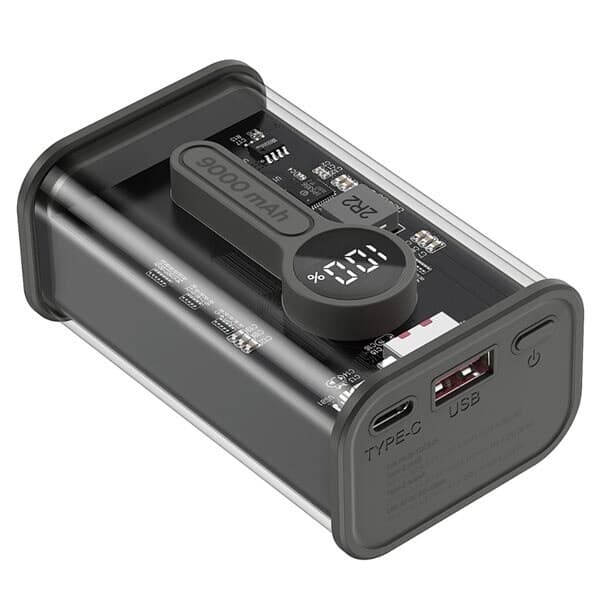 Kompakt powerbank 9000mah med hurtig opladning QC3.0 1xUSB 1xUSB-C
