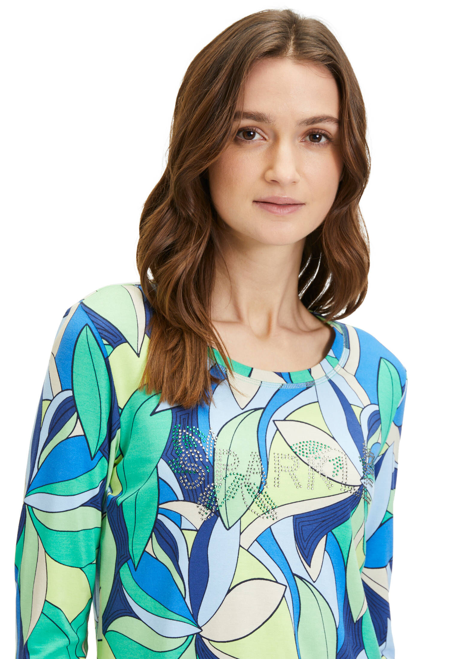 Betty Barclay| Damen Printshirt mit Schmucksteinen