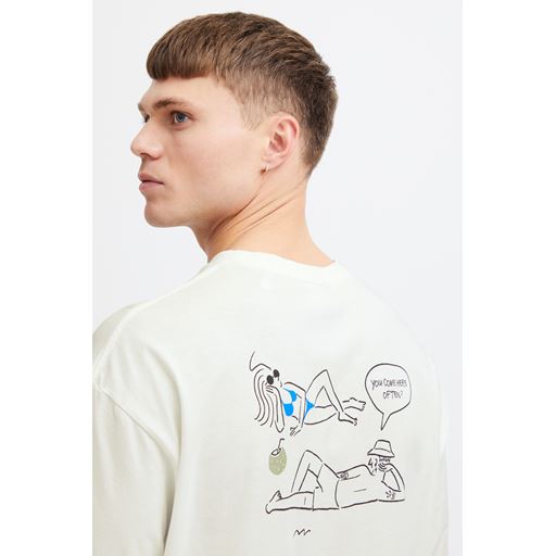Solid Ihsan T-shirt, Off White, M