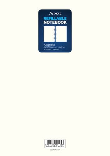 Notatbok A5 Refill ulinjert Filofax