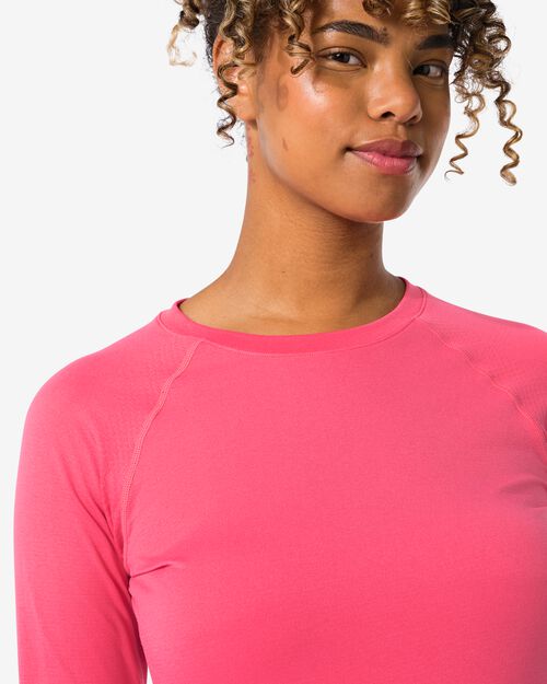 maillot de sport sans couture pour femme rose vif