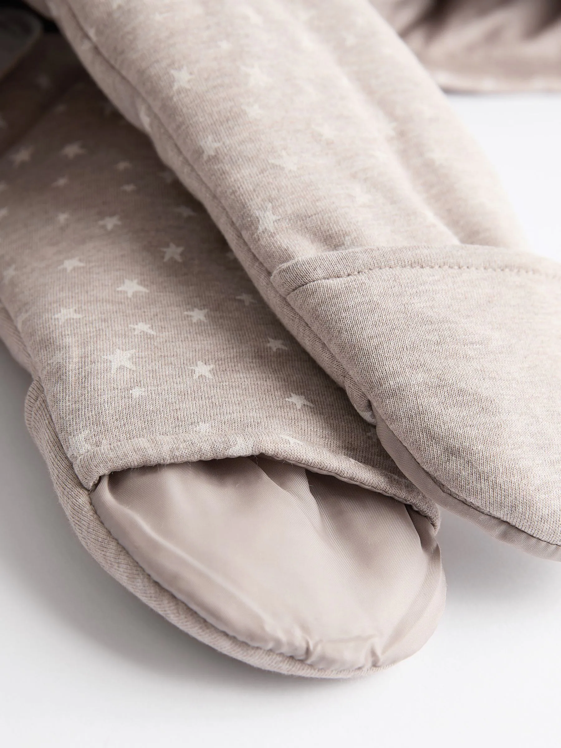 Chocoladebruin ster - Jersey wikkel baby kinderwagenpak met capuchon