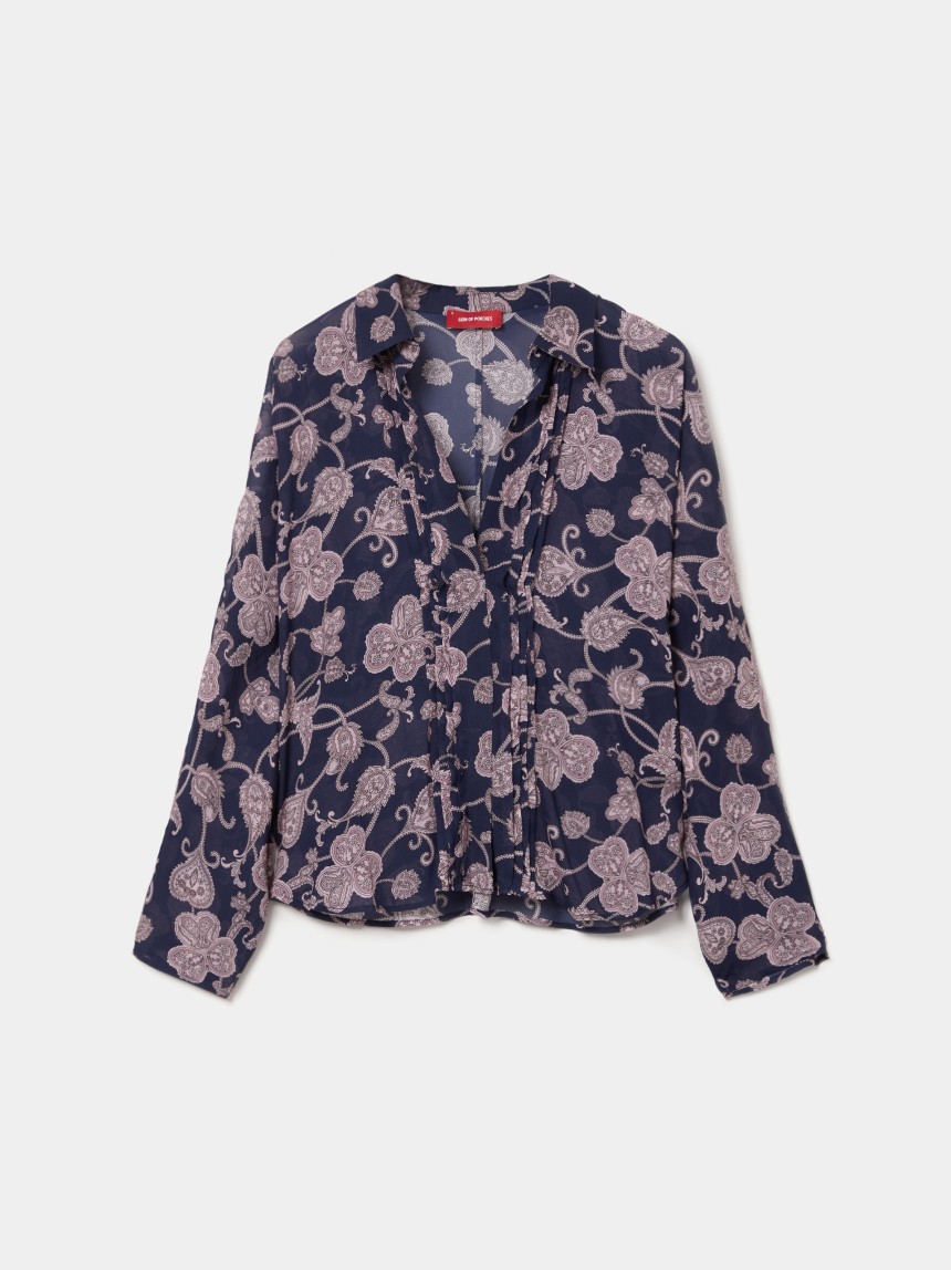 Blusa com padrão floral
