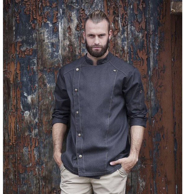 KARLOWSKY KYJM24 - Veste de cuisine Jeans-Style