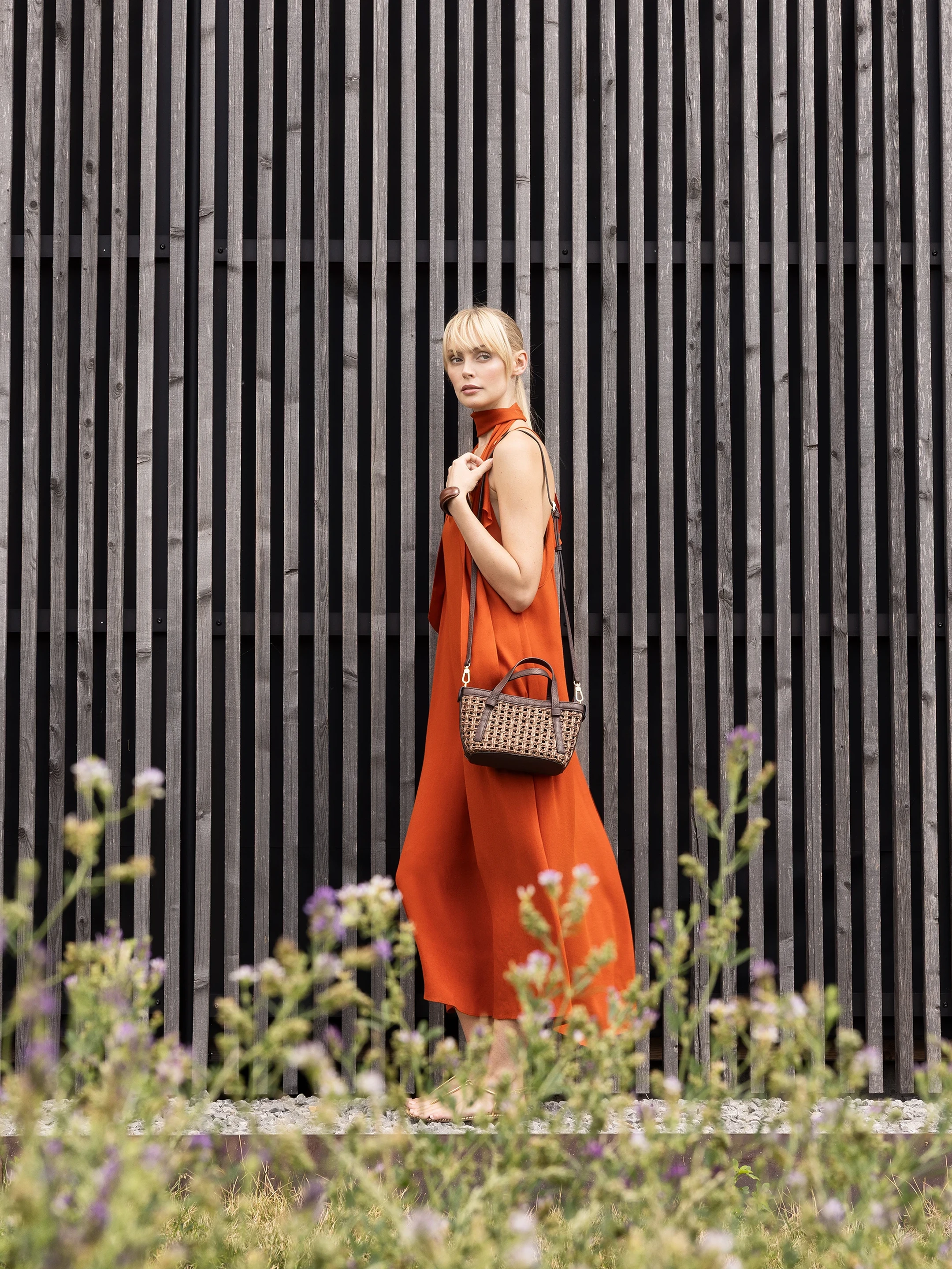 Handbag COSMO mini Raffia/leather Standard