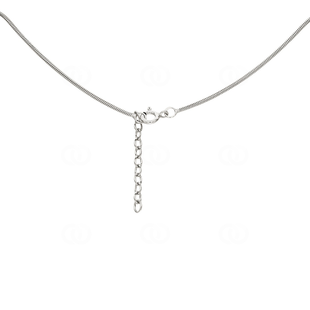 Collier 925 Silber rhodiniert mit Zirkonia pavé 43cm