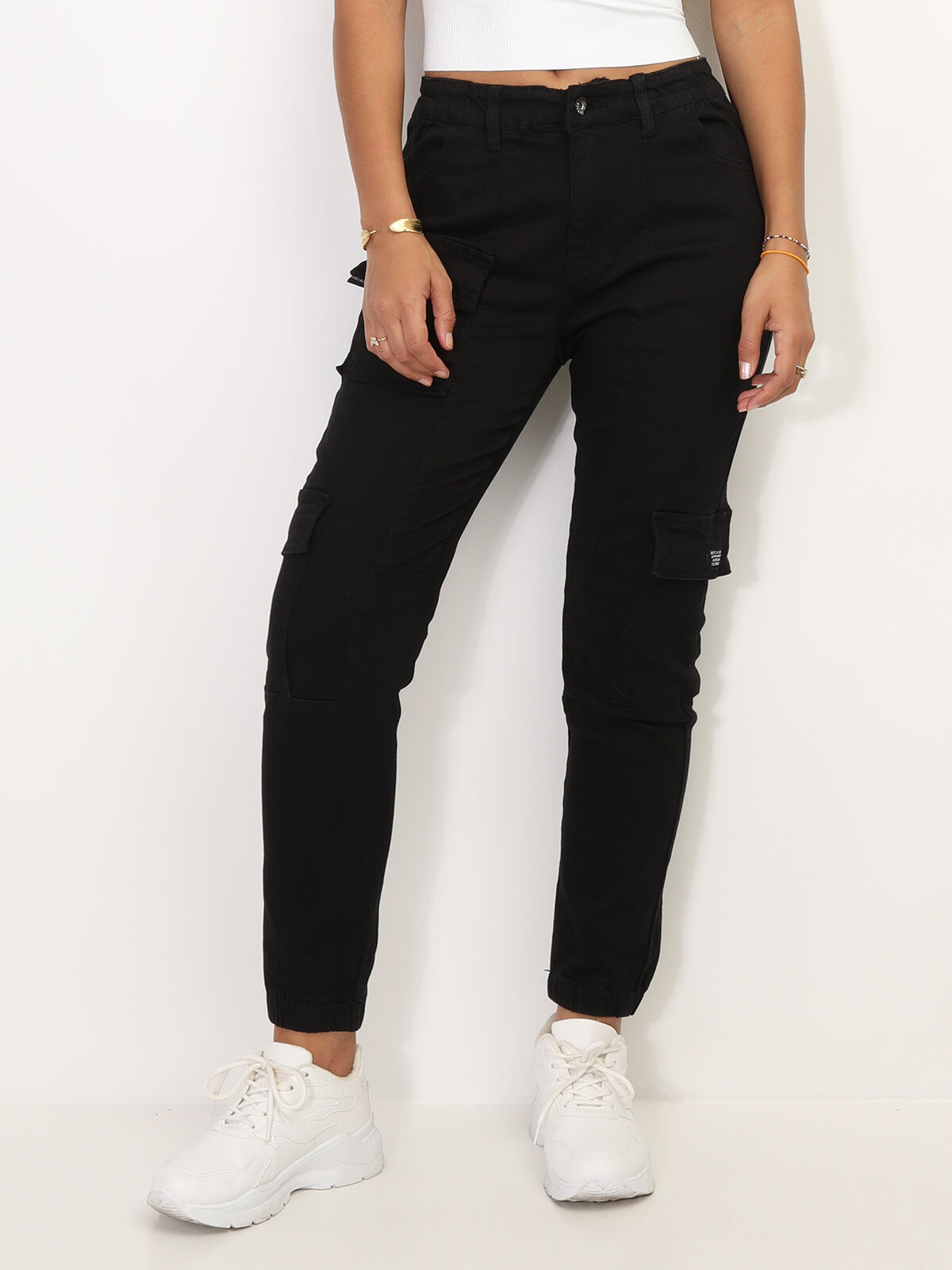 Pantalon cargo style jogger- Noir