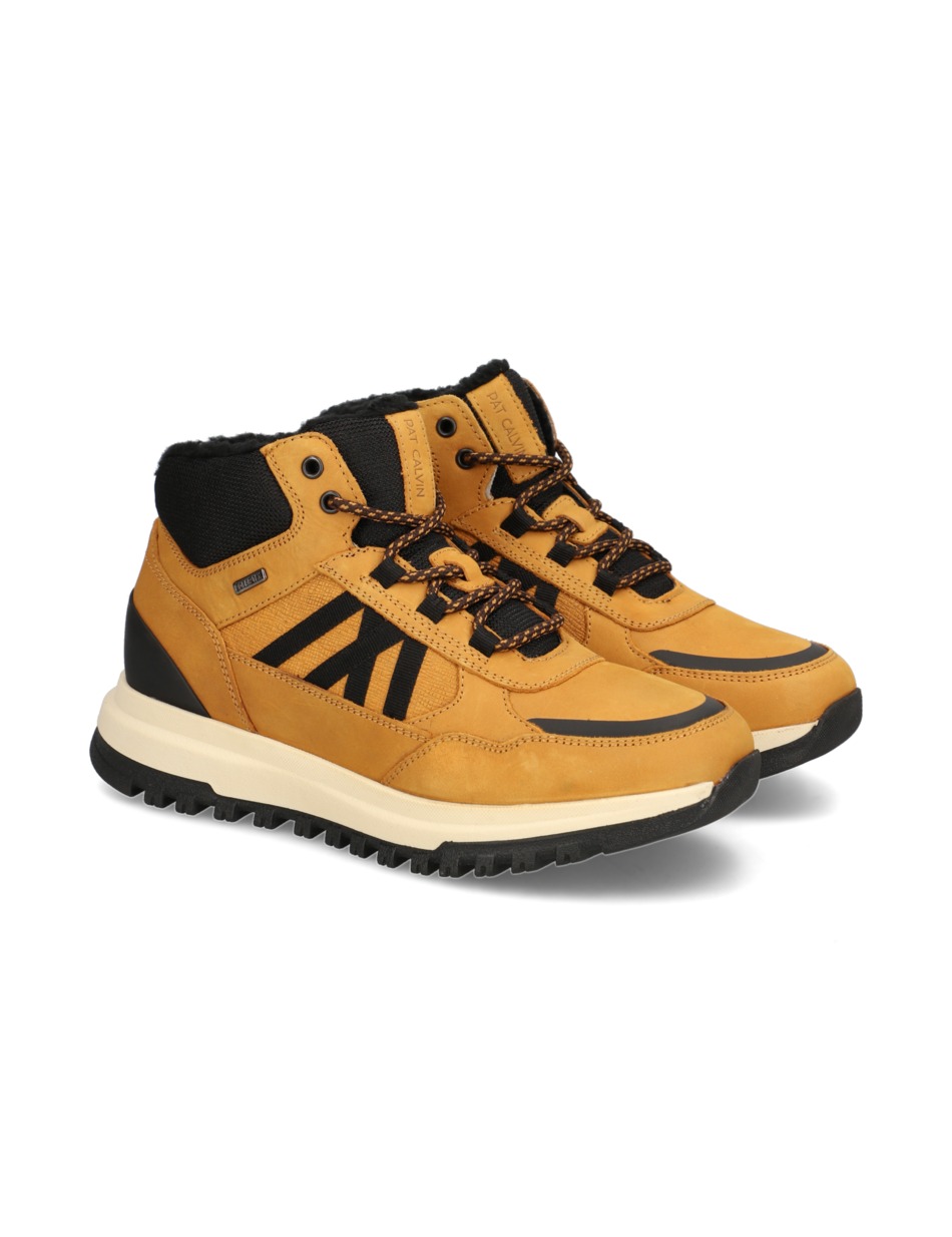 Lederkombination Boot
