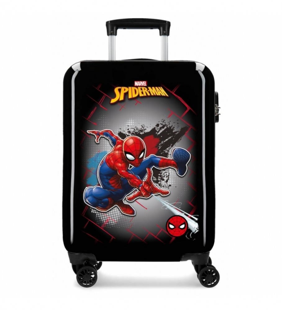 Joumma Bags Maleta de Cabina Spiderman Vermelho rgida negro -38x55x20cm-