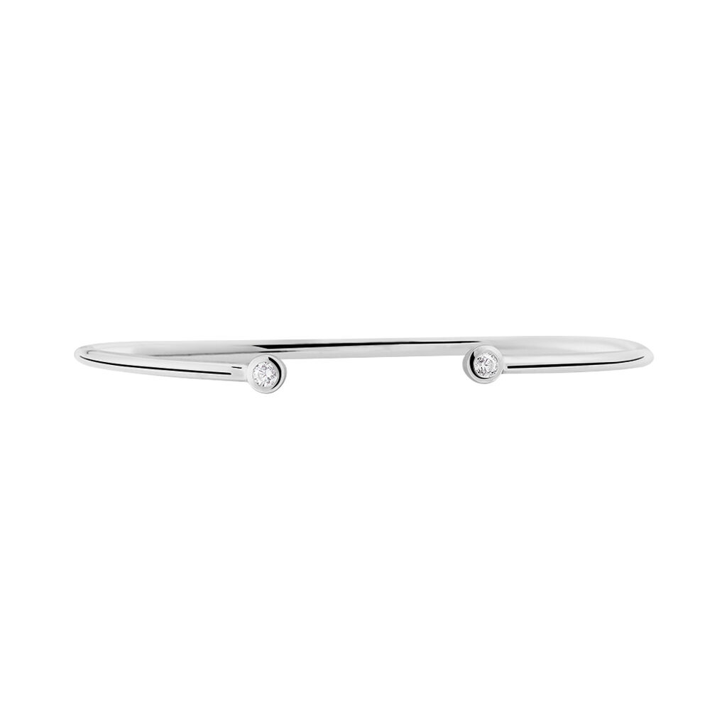 Bracelet Jonc Regine Argent Blanc Oxyde De Zirconium