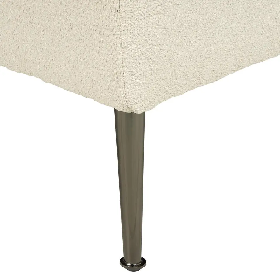RIOM - Chaise longue - Wit - Linkszijdig - Bouclé