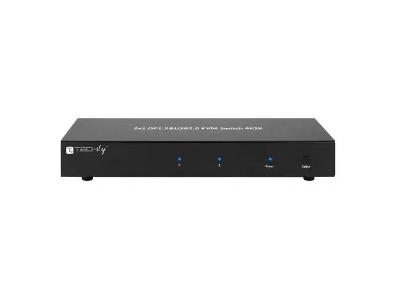 TECHly 2-Port DisplayPort1.2 Dual-Monitor KVM Switch - KVM / audio / USB switch - 2 x KVM / audio - 1 lokalbruger - desktop