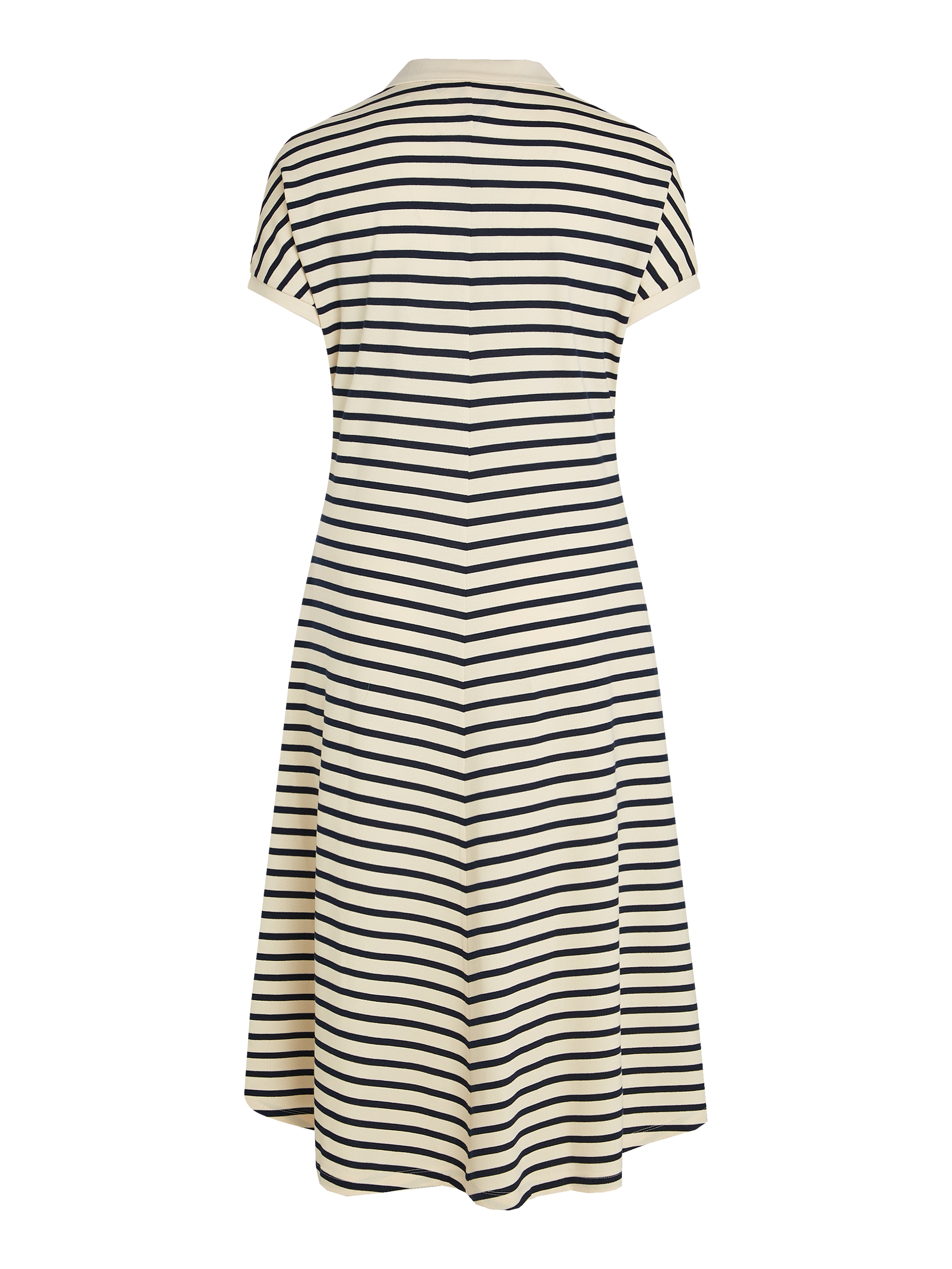 Tommy Hilfiger Curve Midikleid »CRV LYOCELL OPEN-NK MIDI DRESS« in Grossen Grössen, Logostickerei, V-Ausschnitt