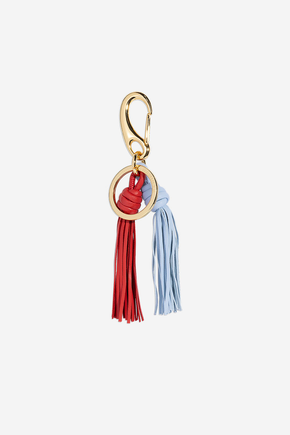 Tassel leather bag charm