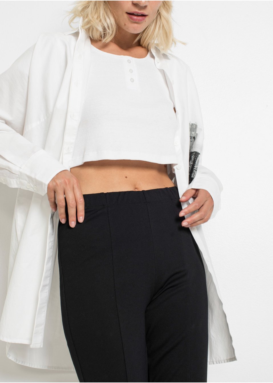 Legging avec empiècement en dentelle