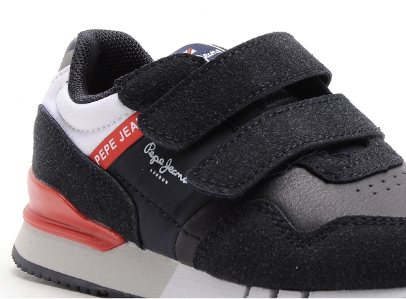 Pepe jeans basses enfant london velcro bleu