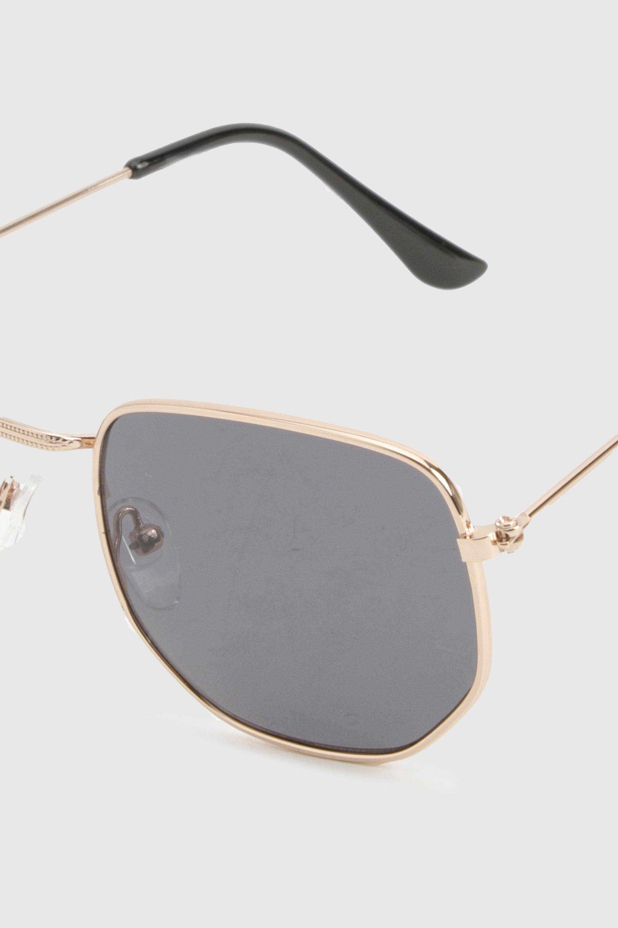 boohoo Lunettes de soleil rondes à monture métallique teintée