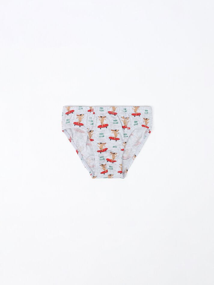 Pacote com 7 cuecas estampadas - Cores Variadas