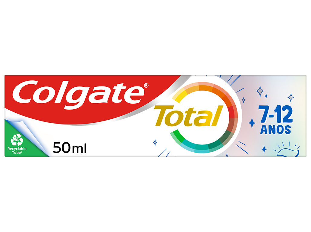 PASTA DE DENTES TOTAL JÚNIOR 7-12 ANOS COLGATE 50ML