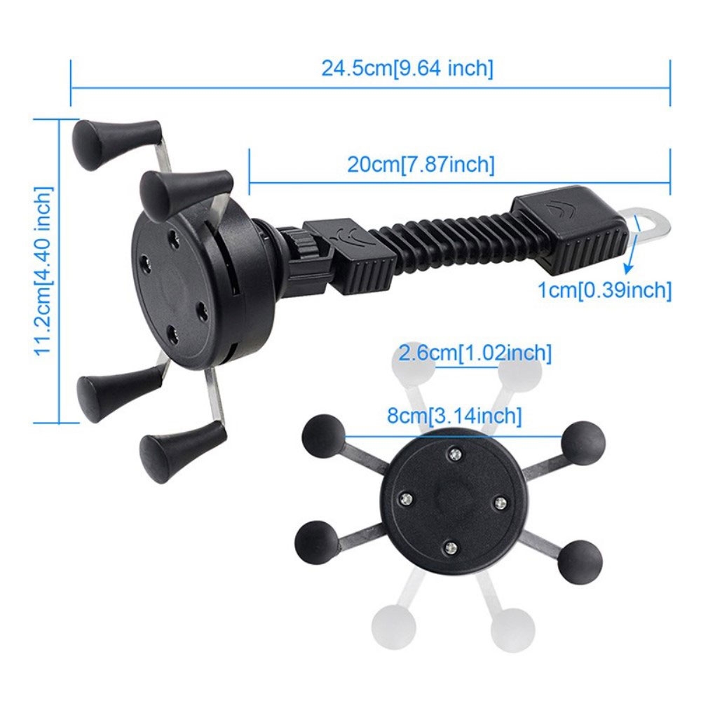 Universal Motorrad Bike Rückspiegel Halterung Handy / Smartphone (7