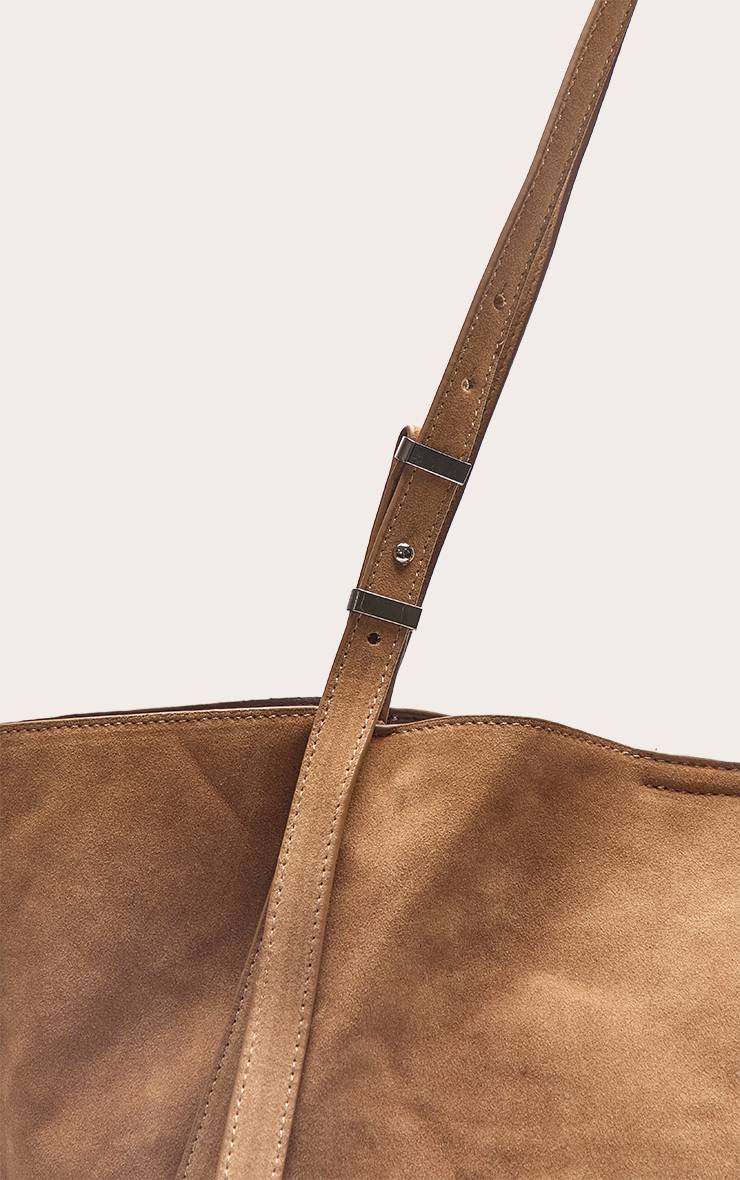 Marron Sac Cabas En Synthétique Avec Bandoulière Ajustable
