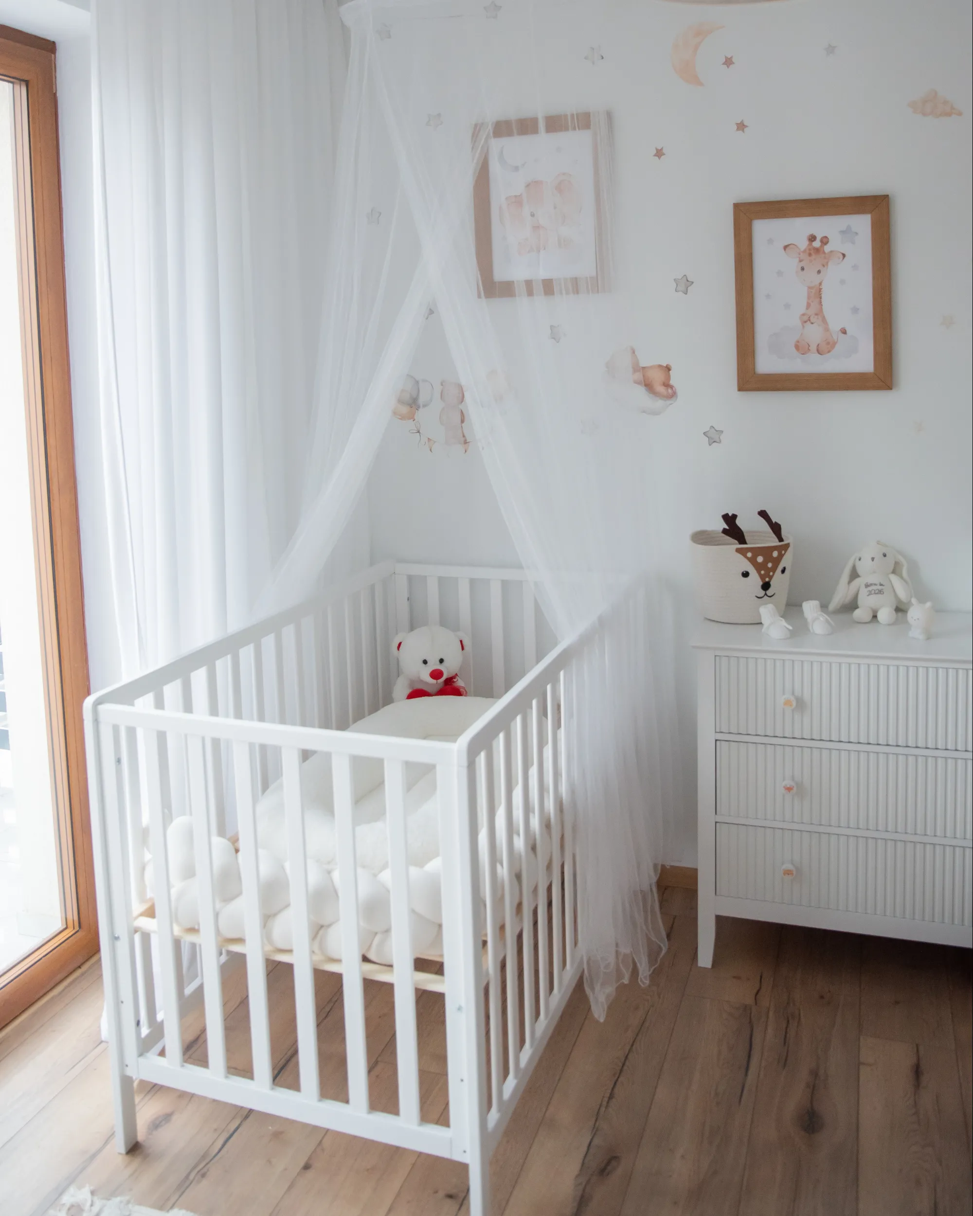 Babybedje Dennenhout KIAMA 70 x 130 cm Wit