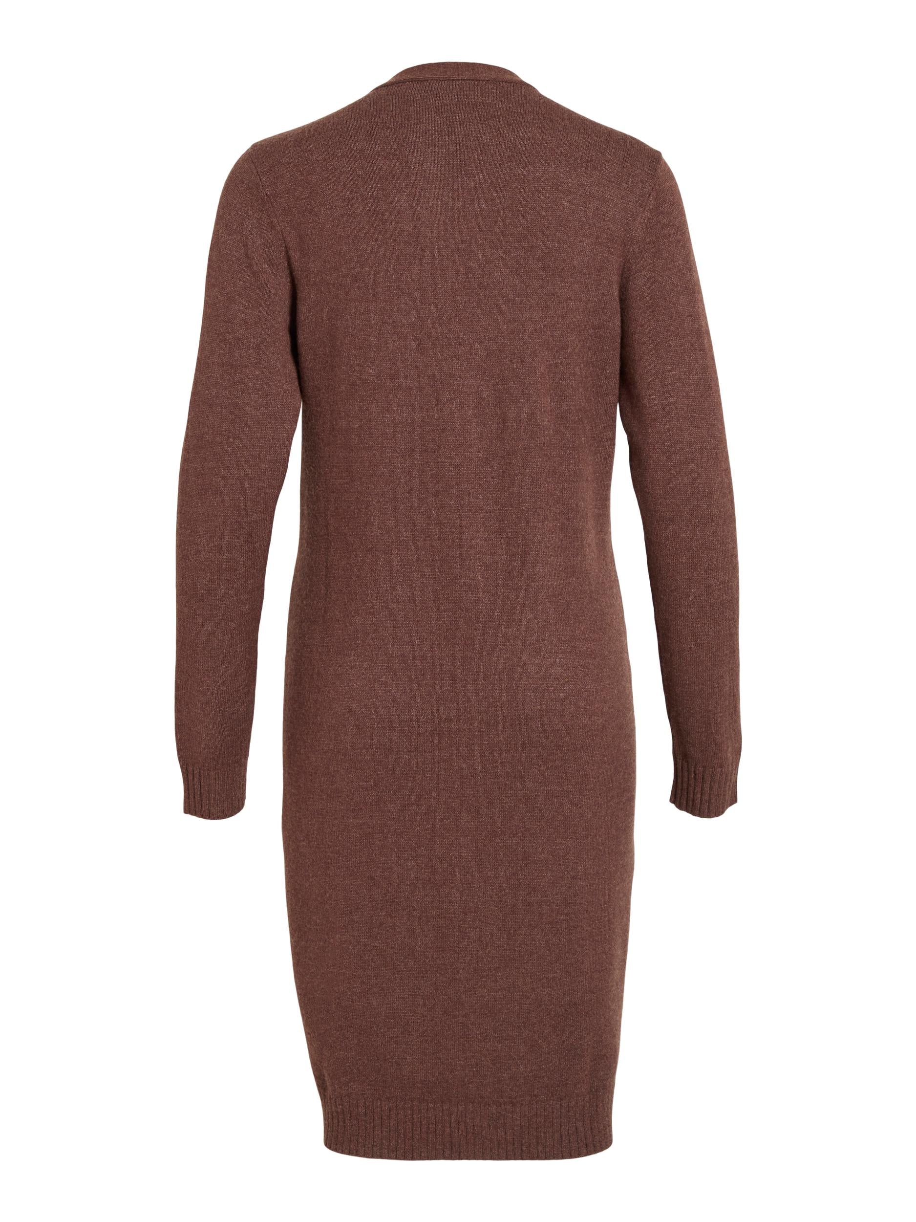 Vila  Viril lang cardigan - Shaved Chocolate