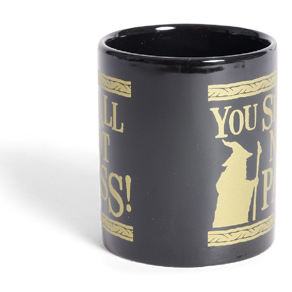 Mug Le Seigneur des Anneaux Vous ne passerez pas noir et doré 315ml