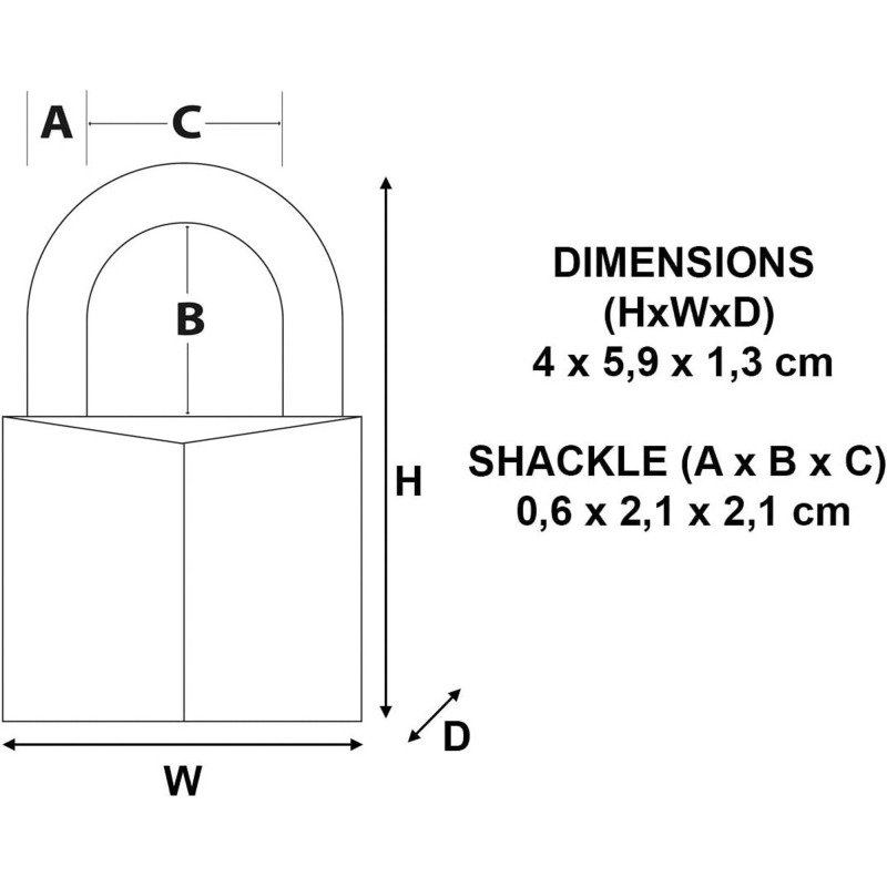 Cadenas à clé en aluminium Master Lock 9140EURD - largeur 40 mm