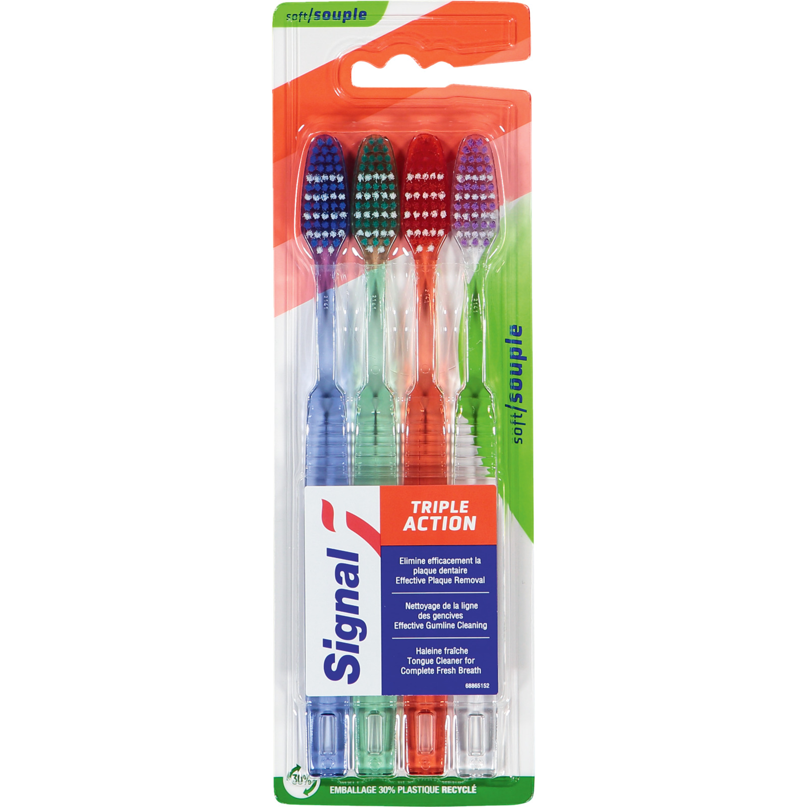 Signal Zahnbürste Triple Action Soft, 4er-Pack