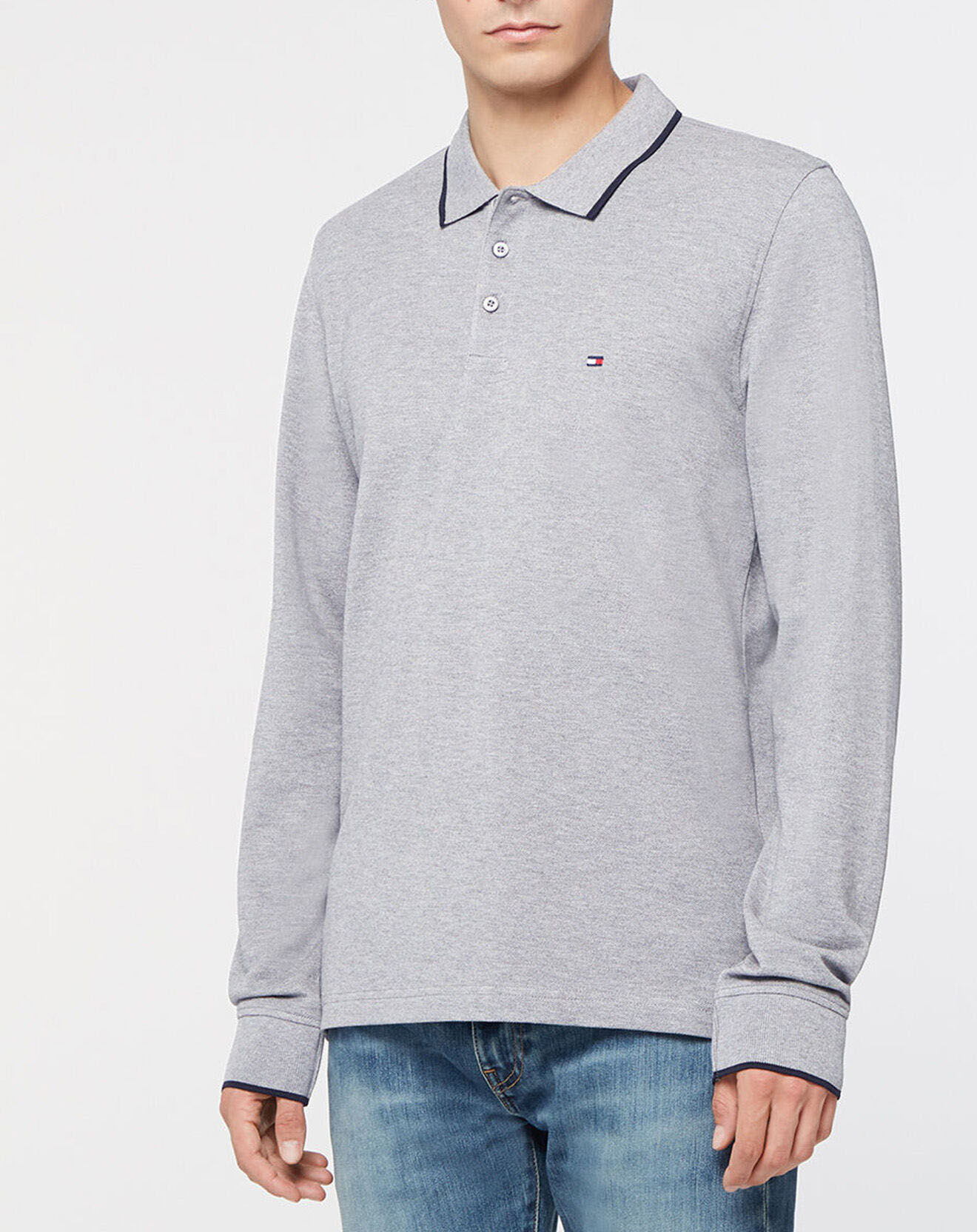 Tommy Hilfiger Polo Regular Basic Tipped gris