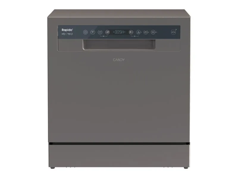 Candy RapidÓ CP 8F9FFA - Opvaskemaskine - Wi-Fi - Niche - bredde: 55.5 cm - dybde: 52 cm - højde: 60 cm - antracit
