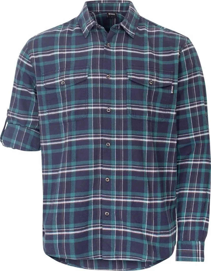 Urberg Flannel Ls W Strap Shirt Men Blue Nights