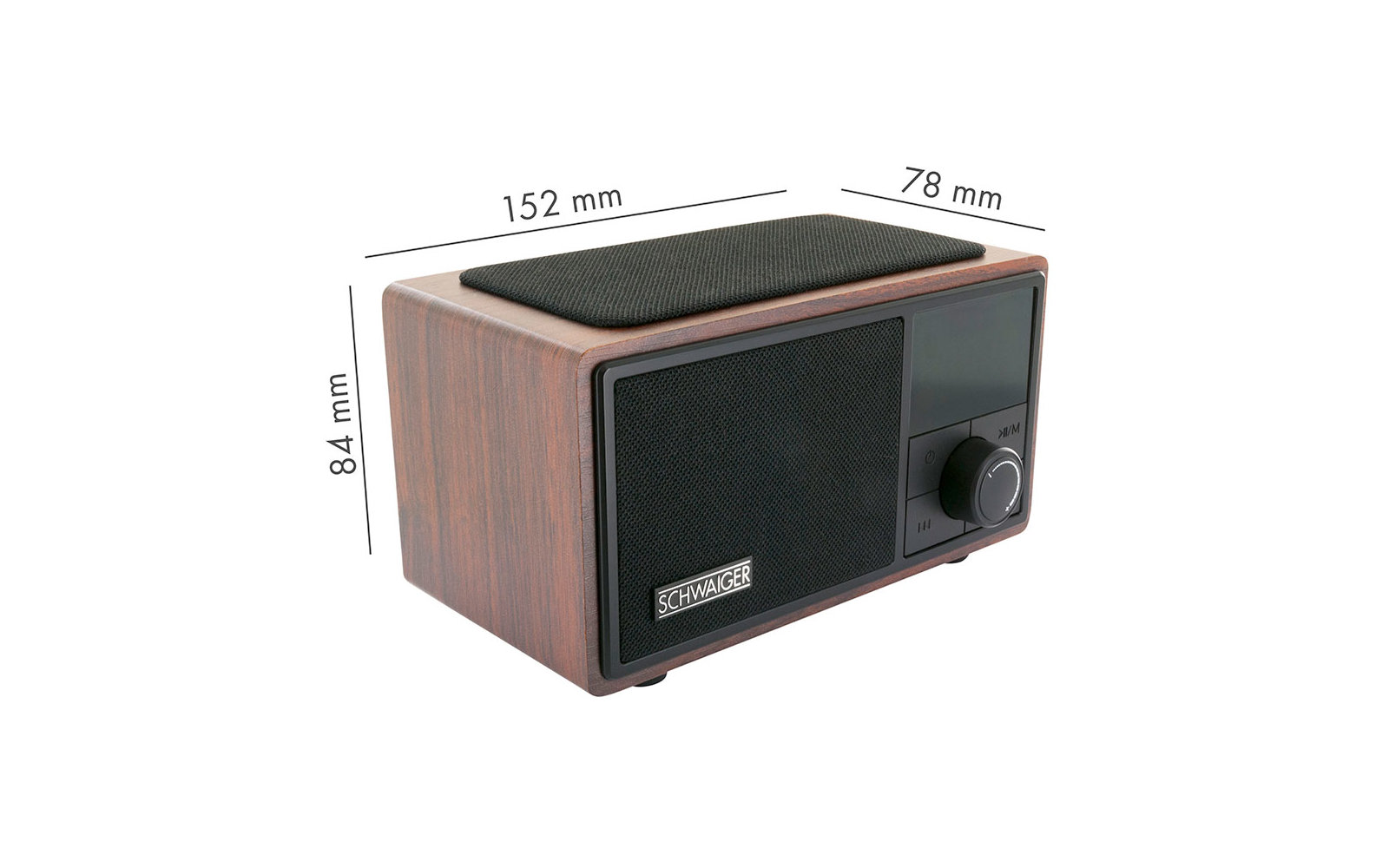 Schwaiger UKW Radiowecker inkl. Bluetooth und QI Ladestation