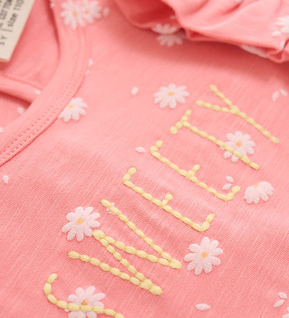 Minymo T-Shirt - Strawberry Ice m. Blomster