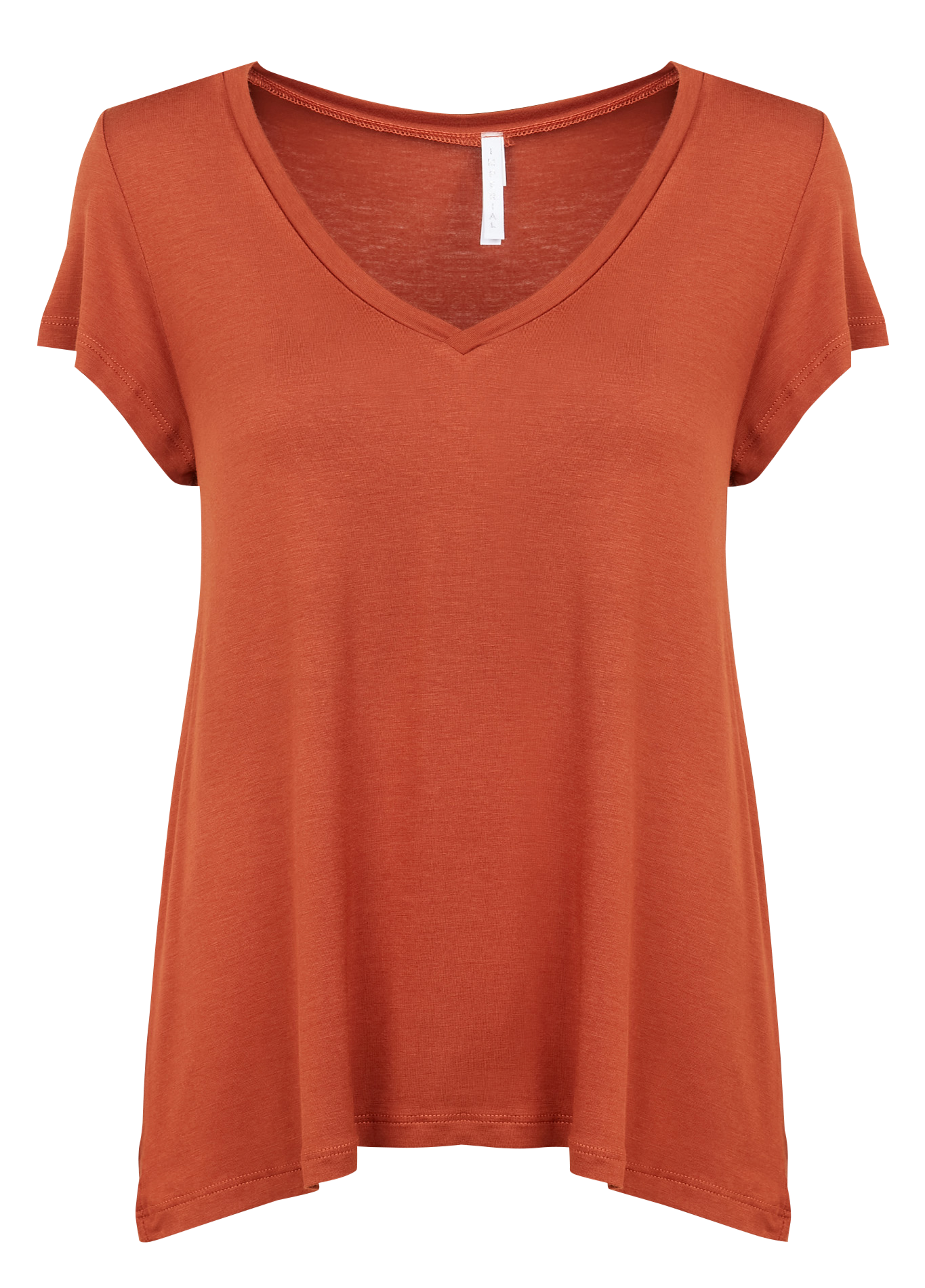 Tee-shirt col V| Orange