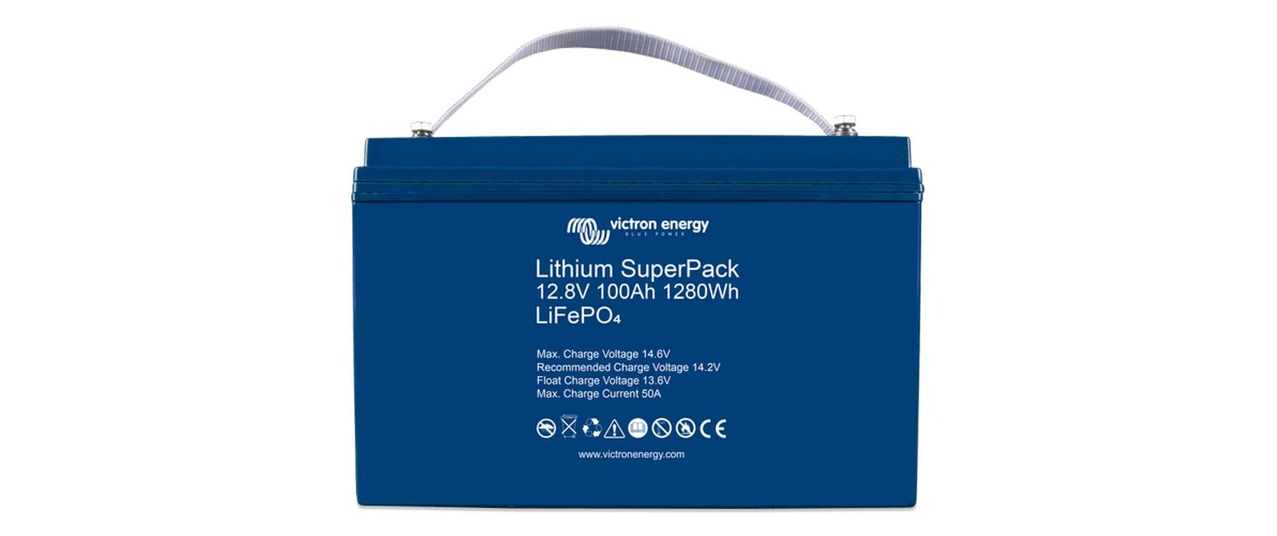 Batterie Lithium SuperPack 12.8 V / 100 Ah hochstrom<br>Lithium-Eisenphosphat- Batterie mit integriertem BMS und Sicherheitsschalter