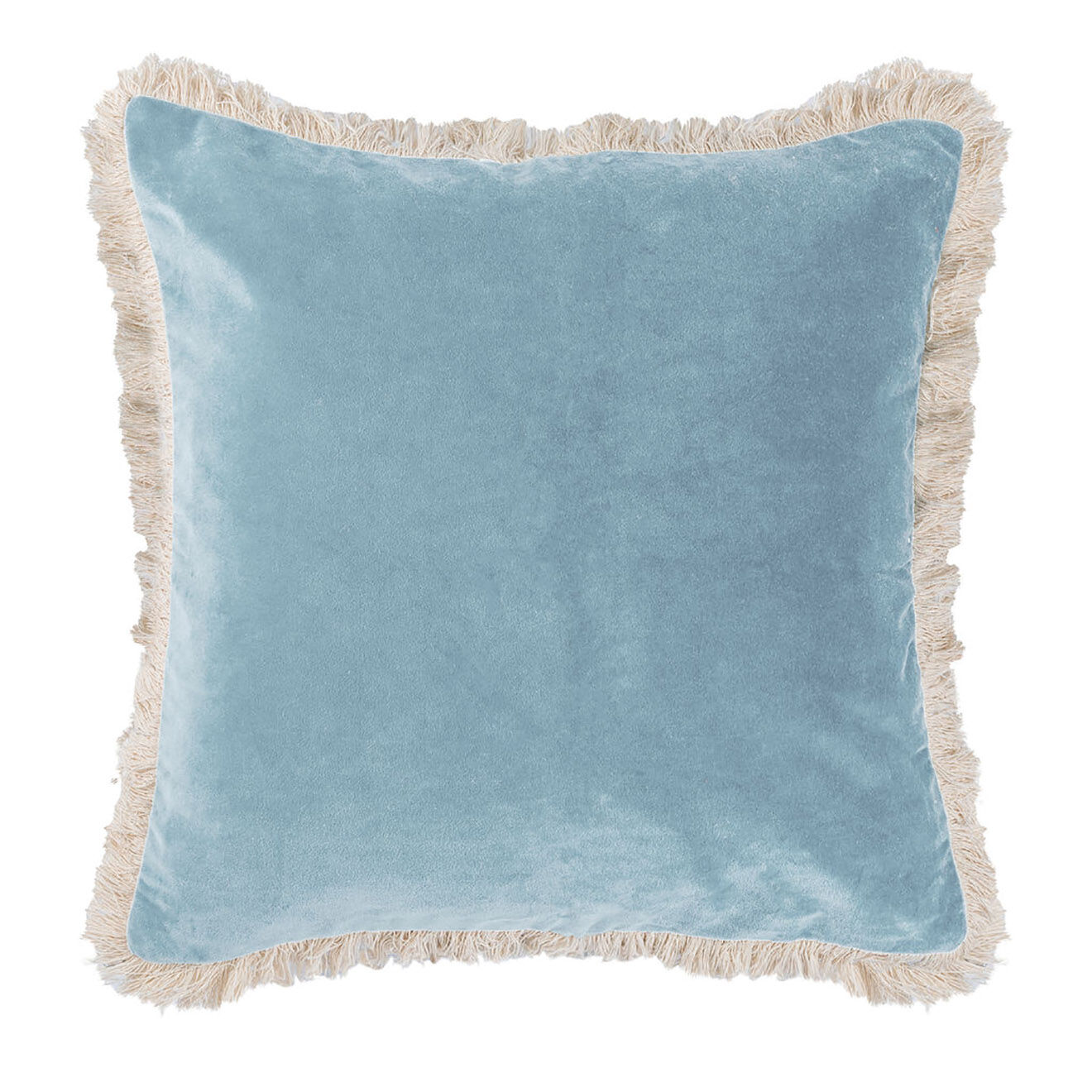 Febronie Housse de coussin en velours Budapest vert céladon - 50x50 cm