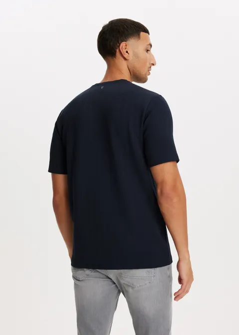 T-shirt met box logo blauw (BLW.D)
