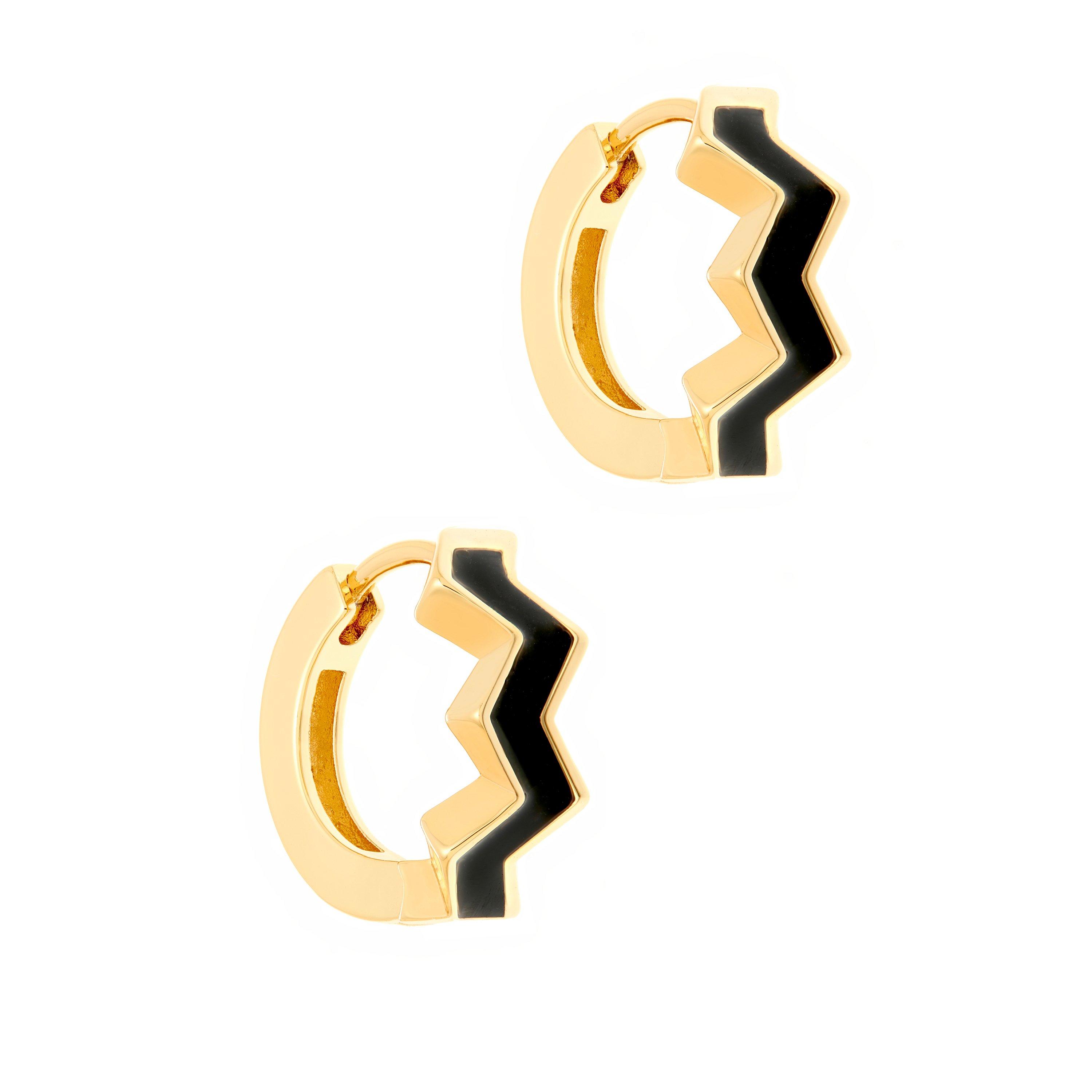 All We Are Oceano Enamel Huggie Earrings
