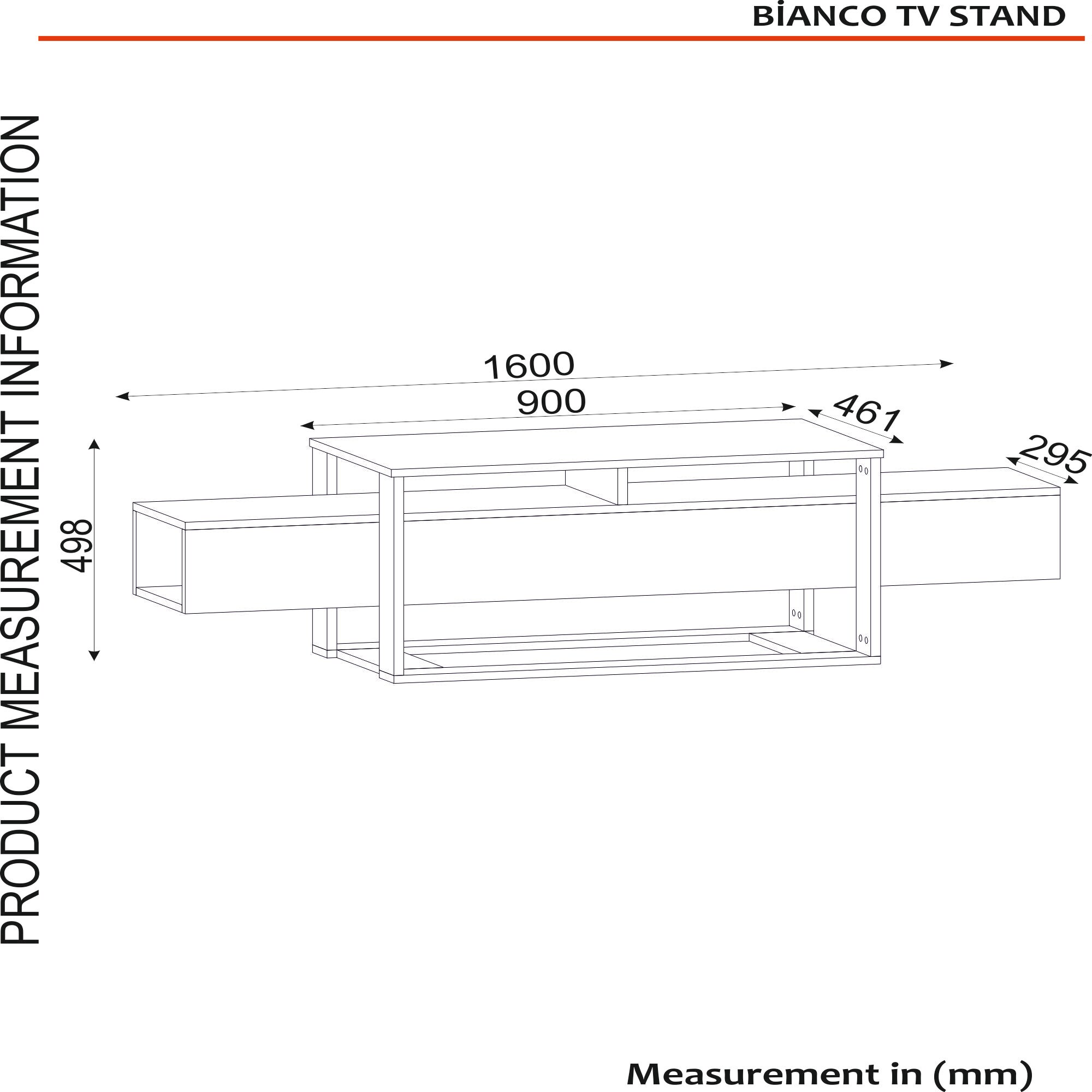 TV Lowboard Bianco Marmor Optik