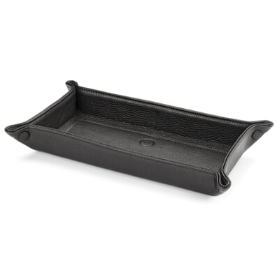 Sonnenleder Vide-poche rechteckig, Schwarz