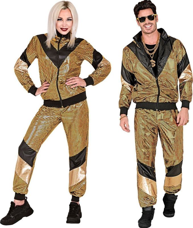 Trainingspak 80's Veelkleurig Reflecterend Goud | M
