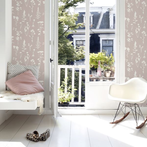 Estahome Veldbloemen Behang I - 0,53 x 10,05 m - Beige