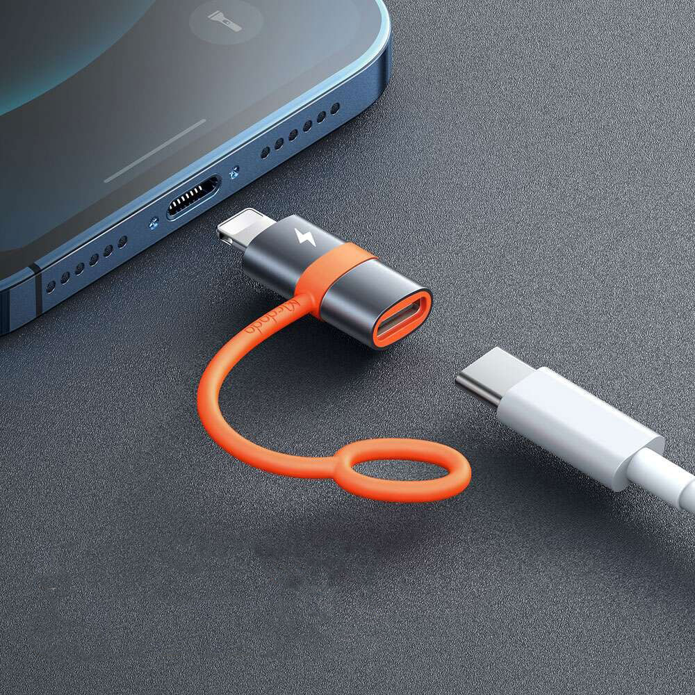 (PD/36W) Lightning auf USB C Adapter Konverter - Dunkelgrau
