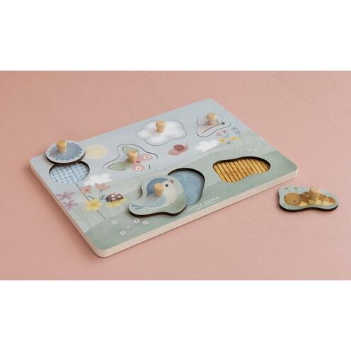 Puzzle tactile Flowers & Butterflies - LITTLE DUTCH